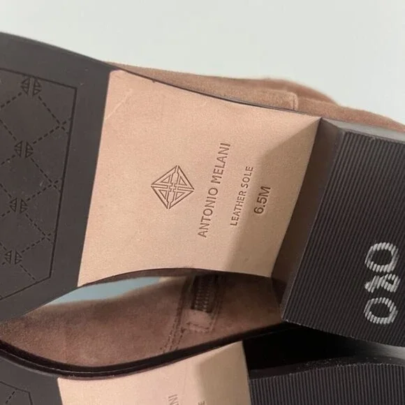 Antonio Melani Rilee Brown Suede Over The Knee Tall Dress Boots - Picture 11 of 11